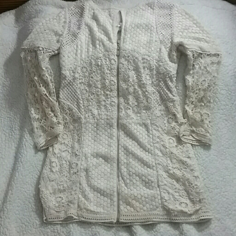 Sorrento Free People crochet and fishnet dress. - Picture 2 of 3